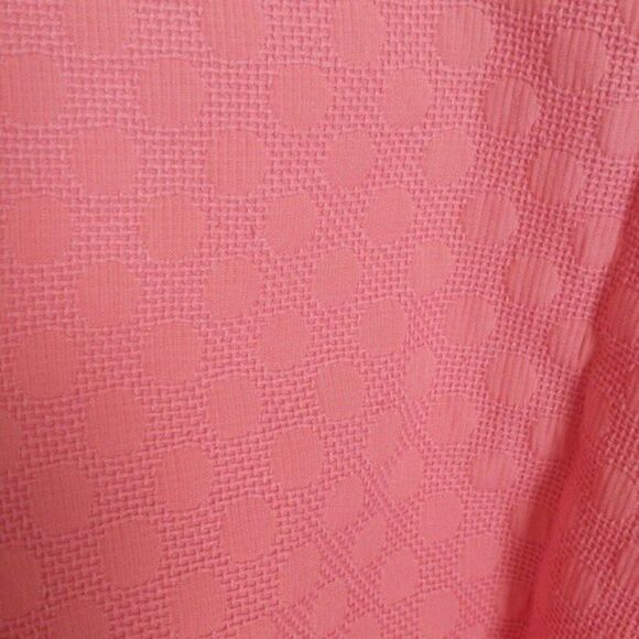 5/$55 Crown & Ivy coral peach (subtle dot pattern) off the shoulder dress - M - Picture 5 of 6